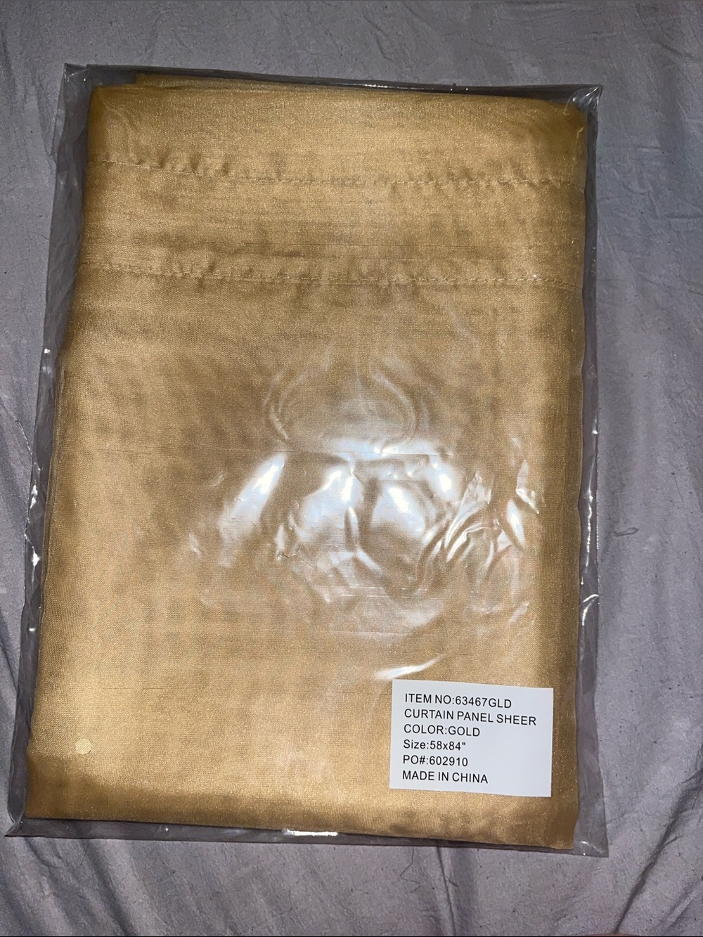 Sheer Curtain Panel - Gold